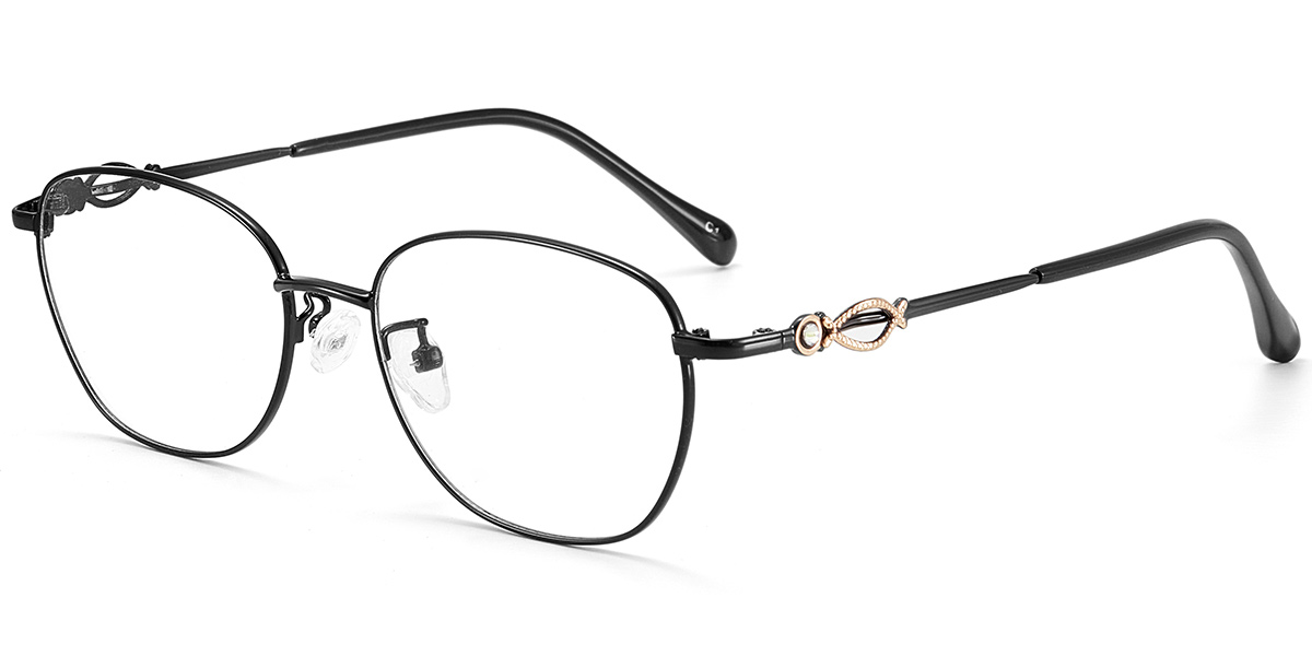 Acetate Oval Reading Glasses black