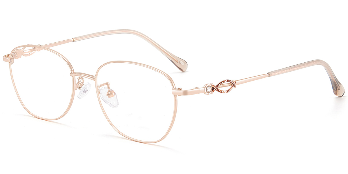 Acetate Oval Reading Glasses rose_gold