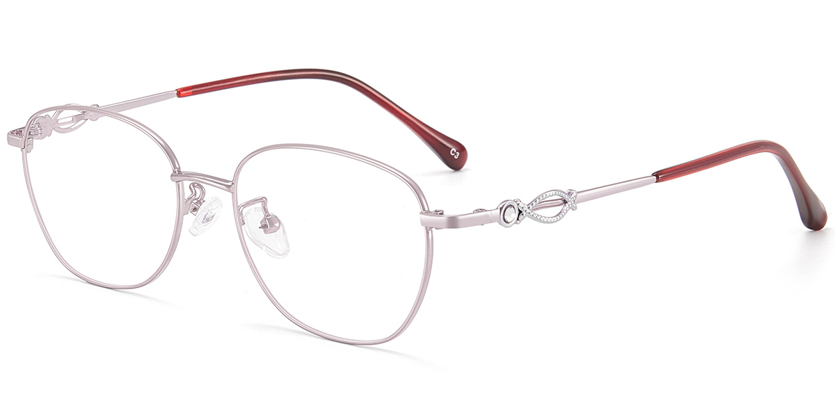 Acetate Oval Reading Glasses pink