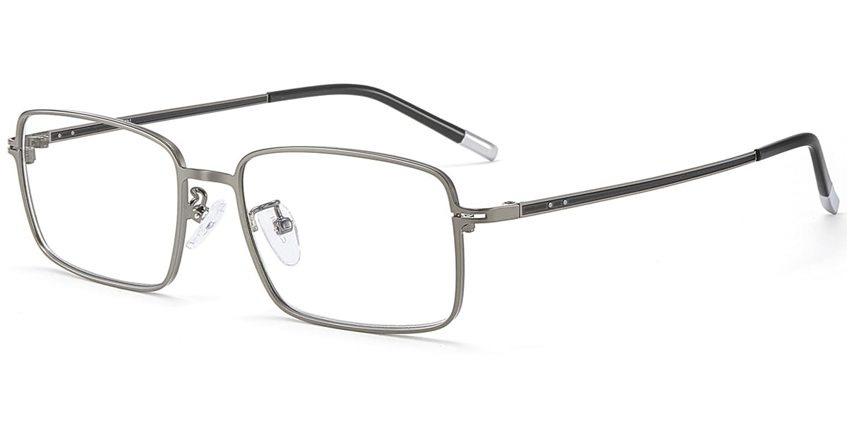 Acetate Rectangle Reading Glasses gun_metal