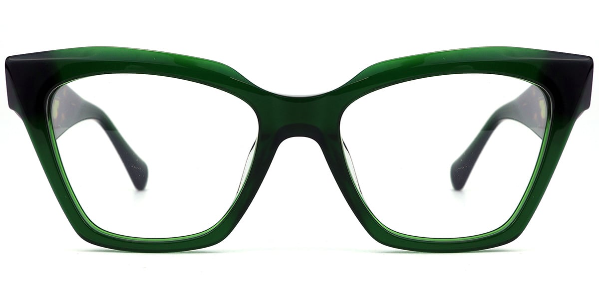 Acetate Square Reading Glasses green