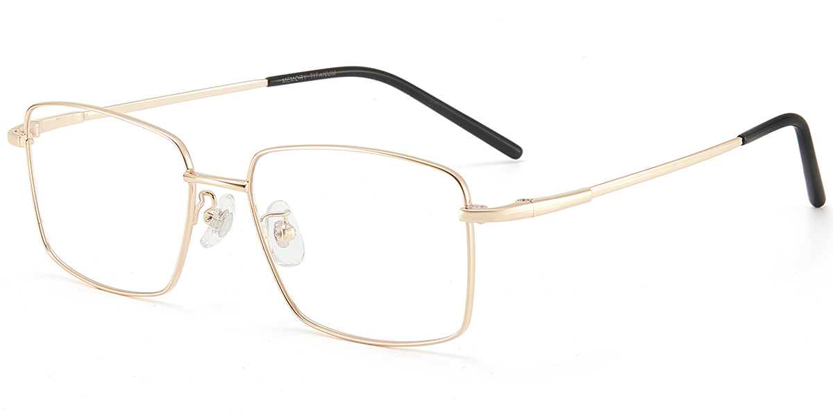 Acetate Rectangle Reading Glasses gold
