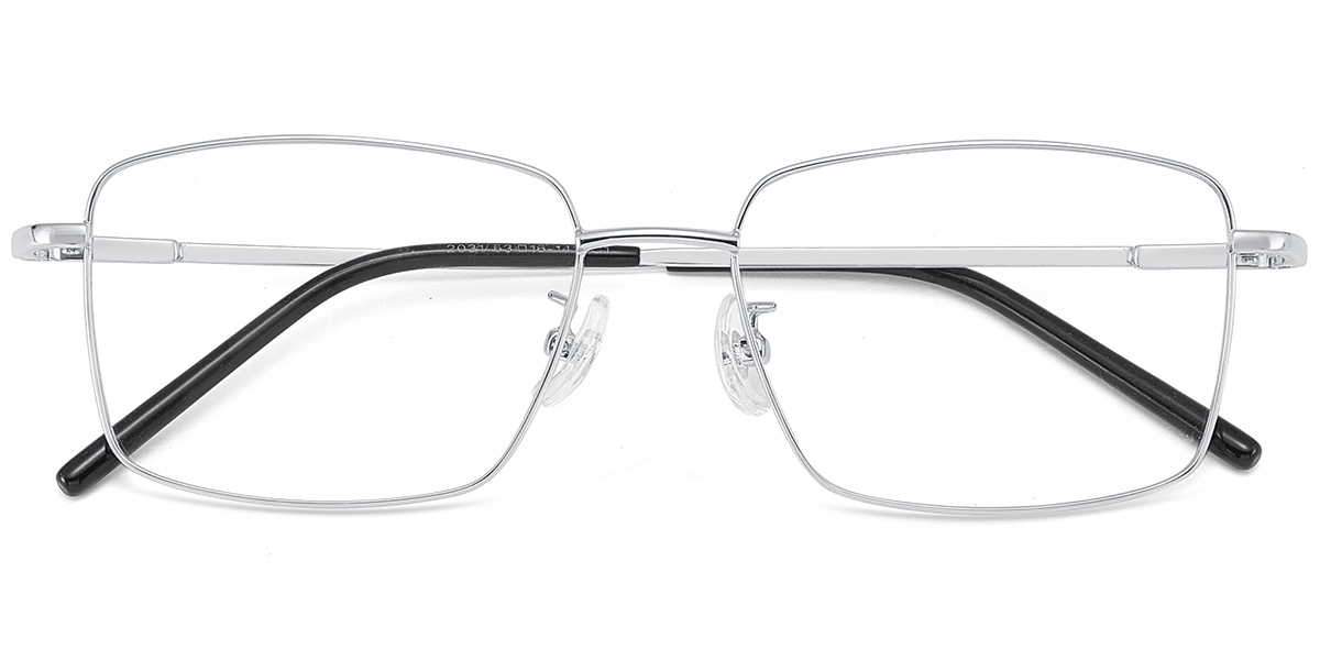 Acetate Rectangle Reading Glasses silver
