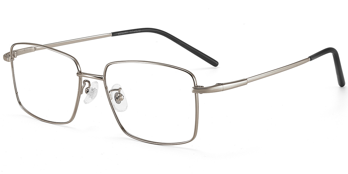 Acetate Rectangle Reading Glasses gun_metal