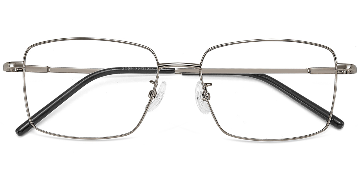 Acetate Rectangle Reading Glasses gun_metal