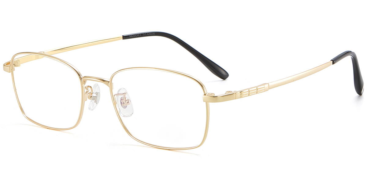 Acetate Rectangle Reading Glasses gold
