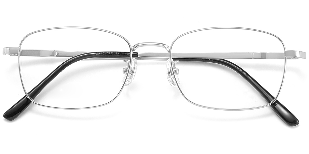 Acetate Rectangle Reading Glasses silver