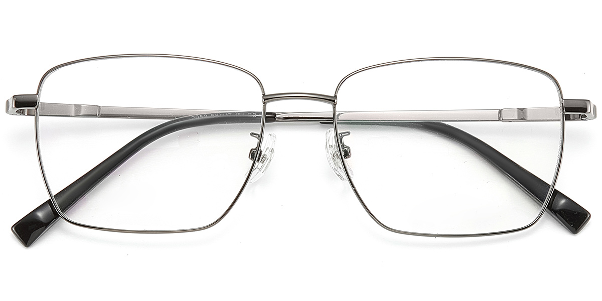 Acetate Rectangle Reading Glasses gun_metal