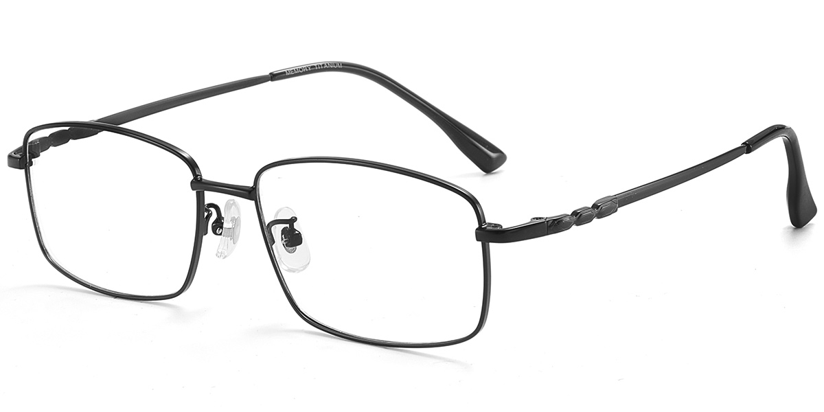 Acetate Rectangle Reading Glasses black