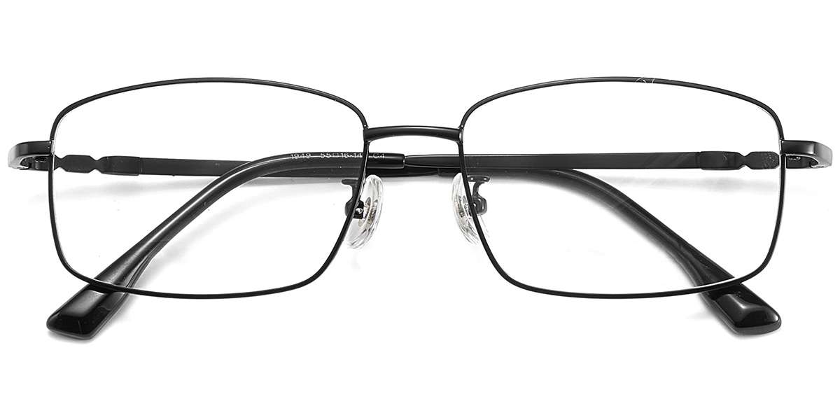 Acetate Rectangle Reading Glasses black