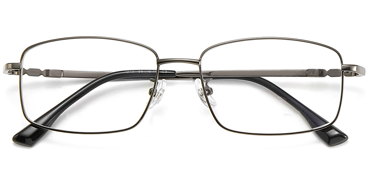 Acetate Rectangle Reading Glasses gun_metal