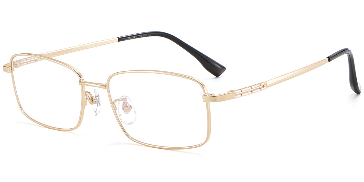 Acetate Rectangle Reading Glasses gold