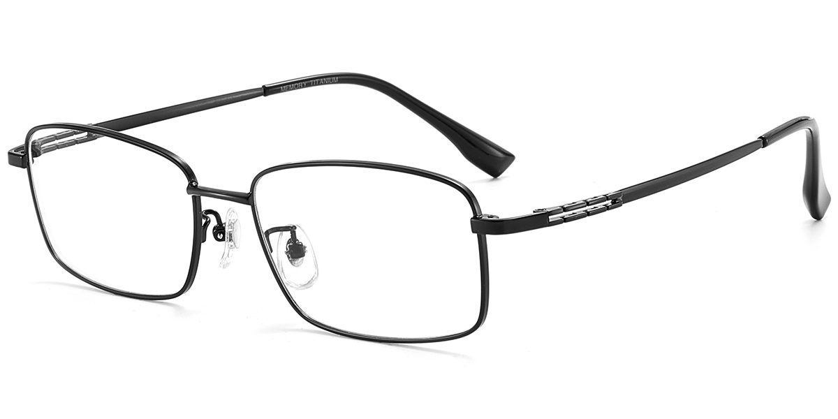 Acetate Rectangle Reading Glasses black