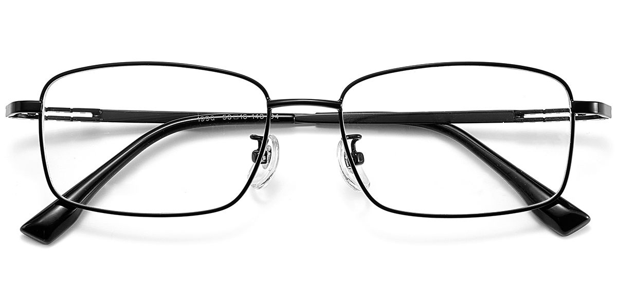 Acetate Rectangle Reading Glasses black