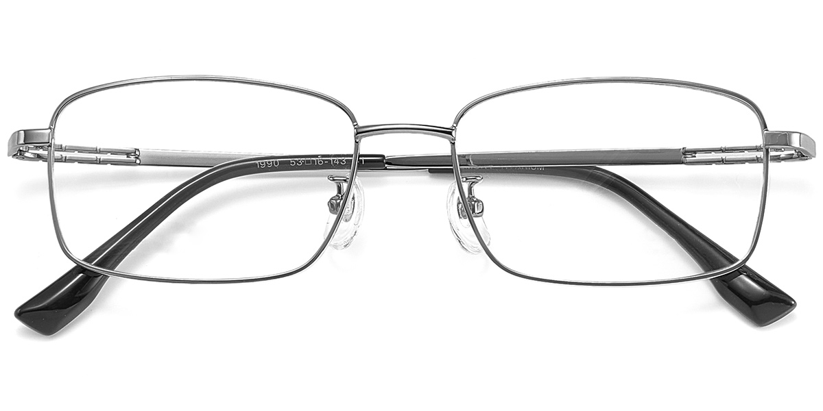 Acetate Rectangle Reading Glasses gun_metal