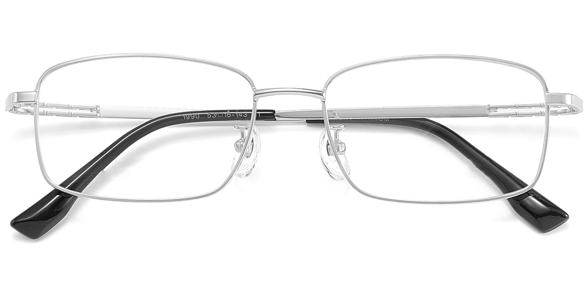 Acetate Rectangle Reading Glasses silver