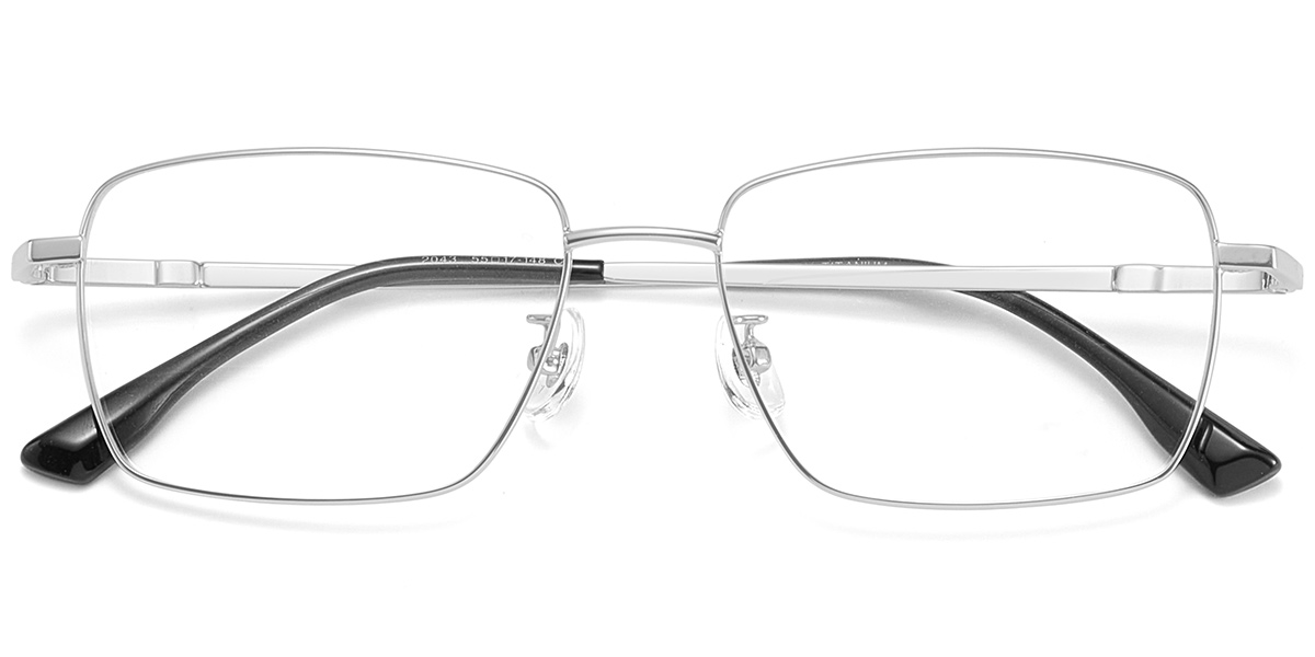 Acetate Rectangle Reading Glasses silver