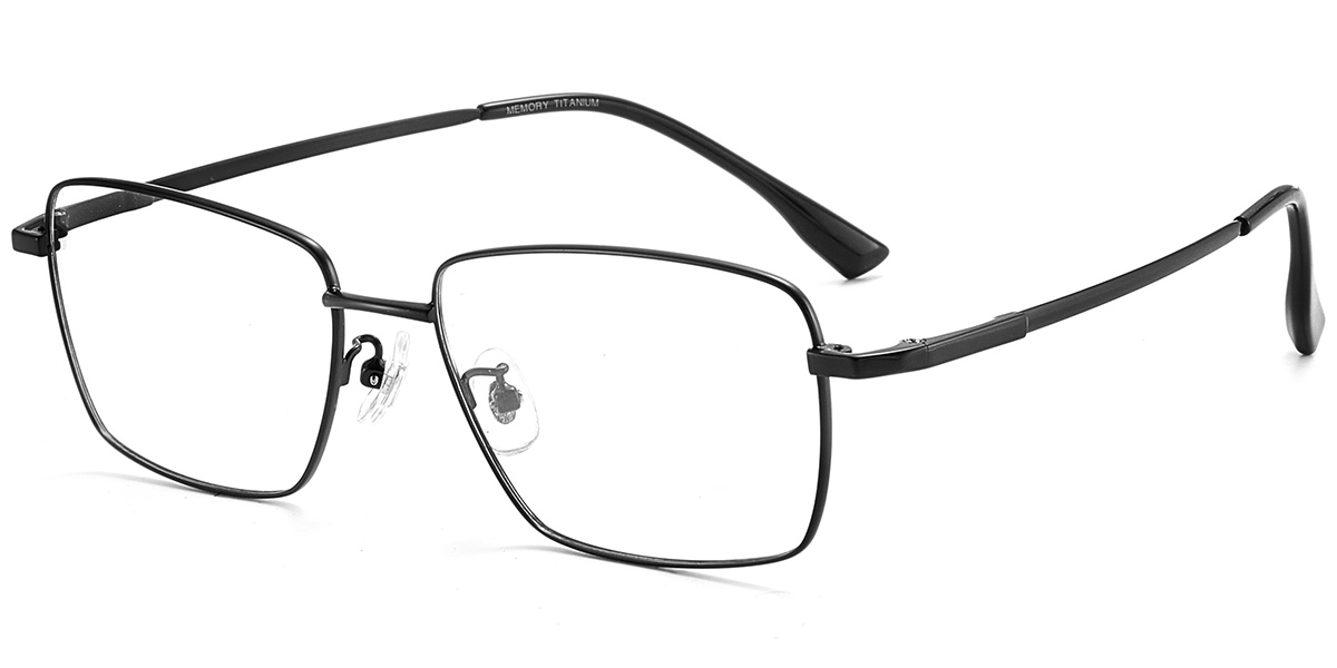 Acetate Rectangle Reading Glasses black