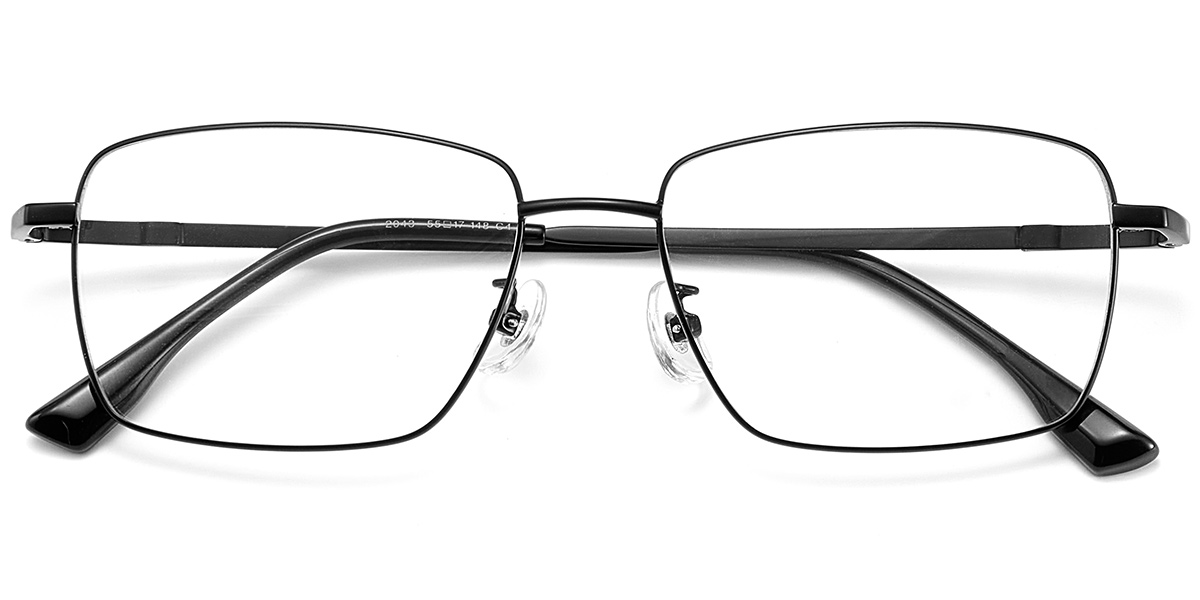 Acetate Rectangle Reading Glasses black