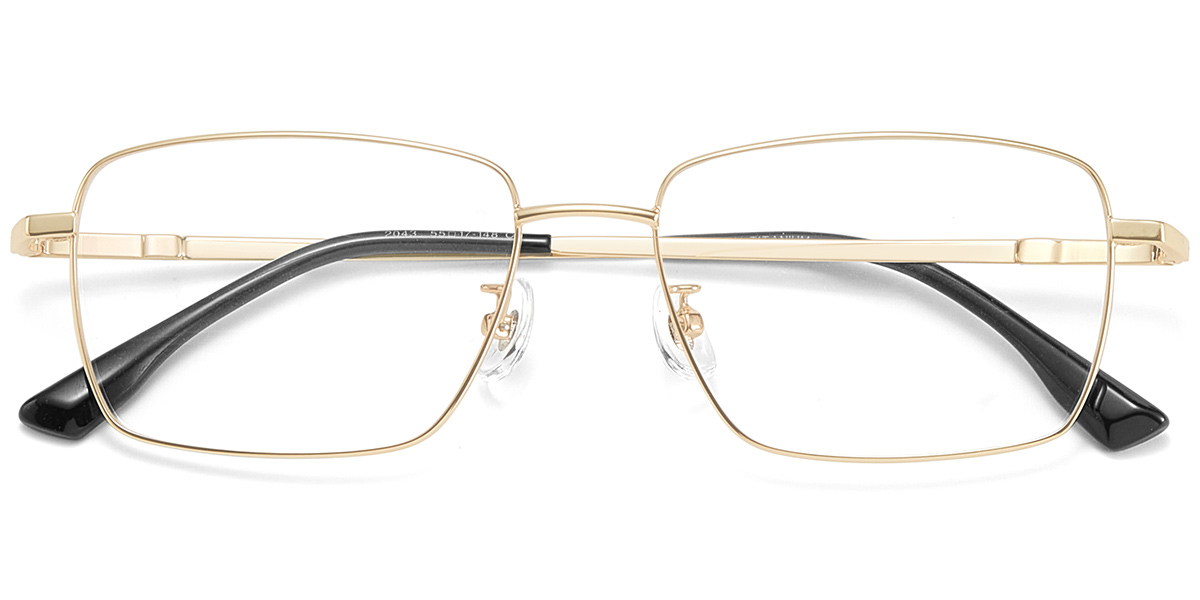 Acetate Rectangle Reading Glasses gold