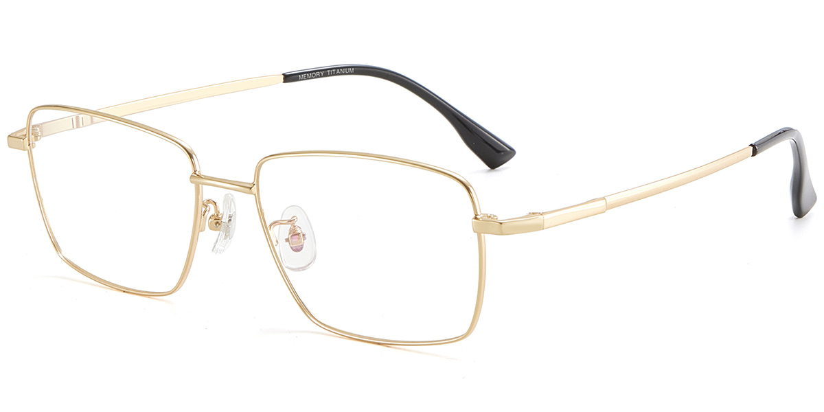 Acetate Rectangle Reading Glasses gold