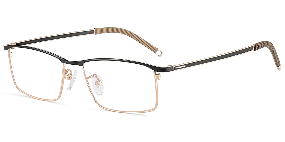 Rectangle Reading Glasses black-gold