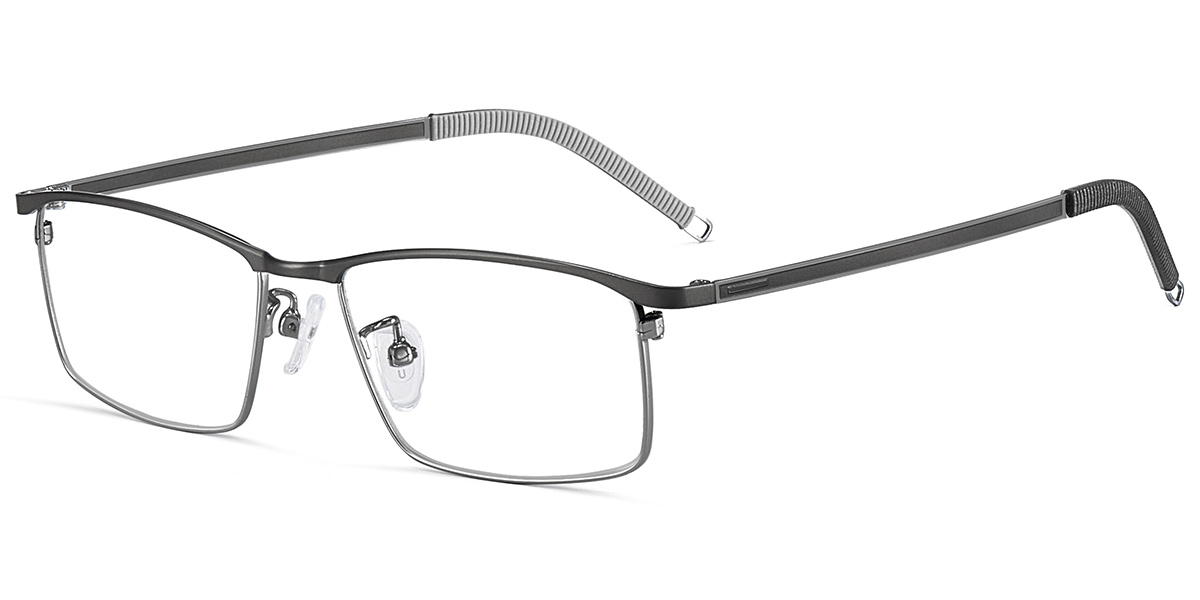 Rectangle Reading Glasses gun_metal-grey