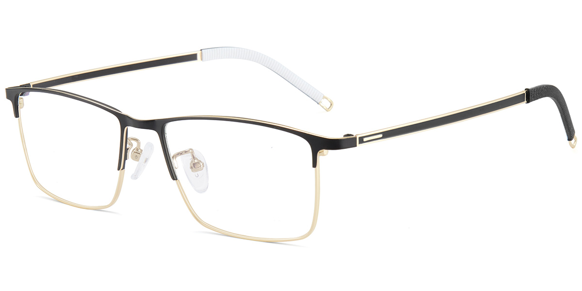 Rectangle Reading Glasses black-gold
