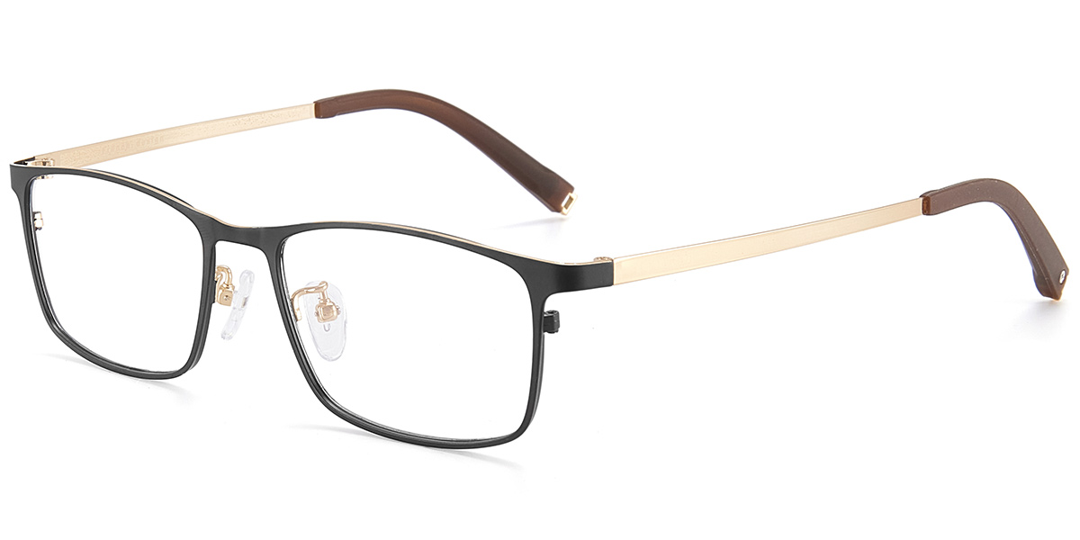 Rectangle Reading Glasses black-gold