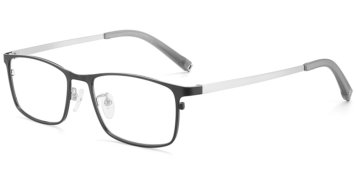 Rectangle Reading Glasses black-silver