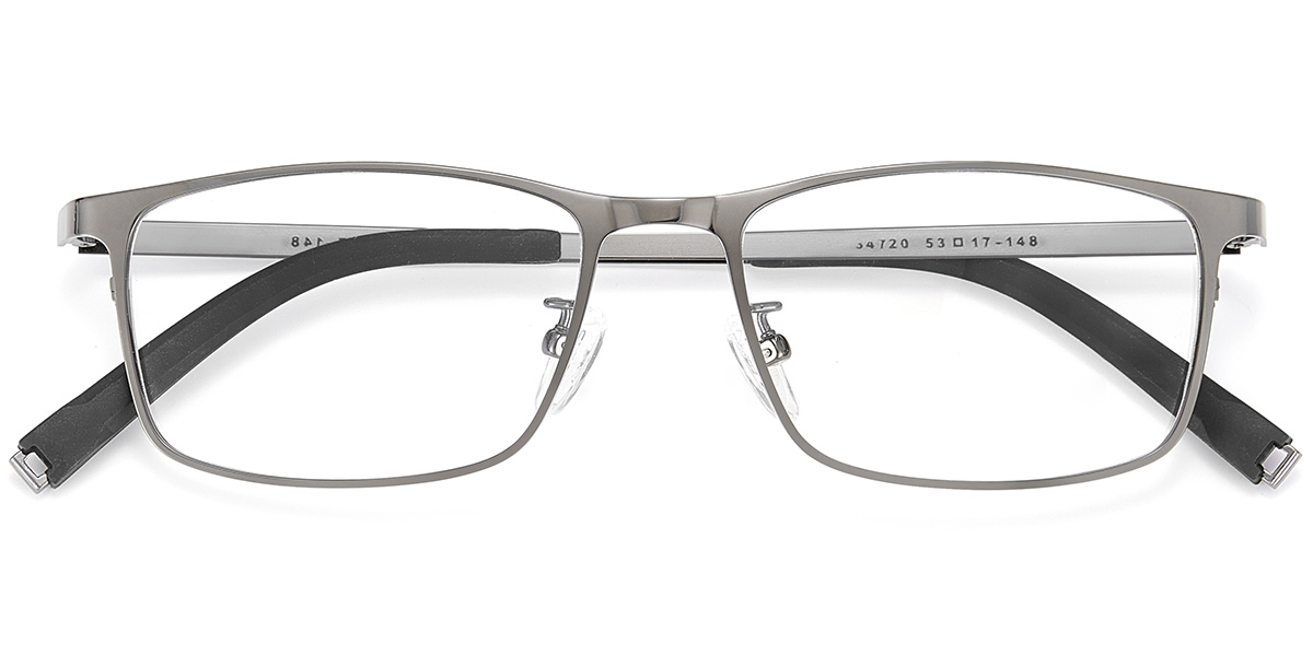 Rectangle Reading Glasses gun_metal