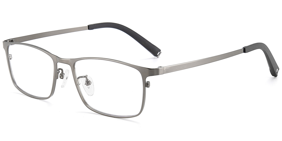 Rectangle Reading Glasses gun_metal
