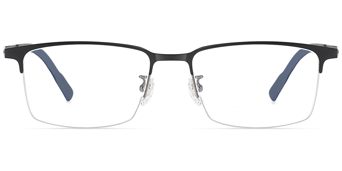 Rectangle Reading Glasses gun_metal-black