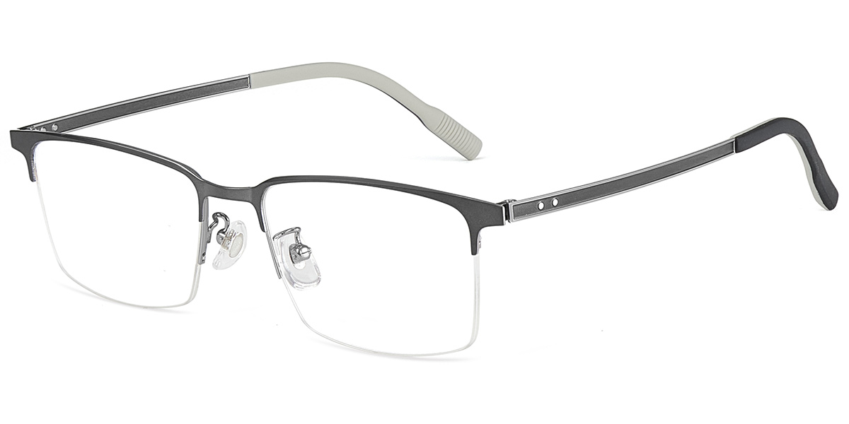 Rectangle Reading Glasses gun_metal-grey
