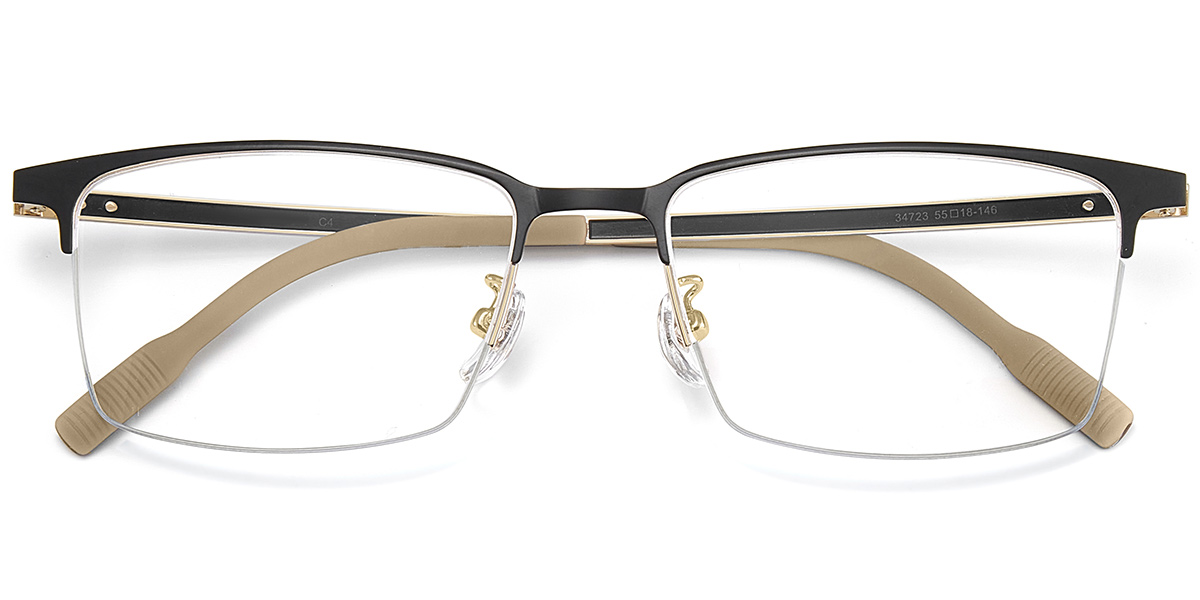 Rectangle Reading Glasses black-gold
