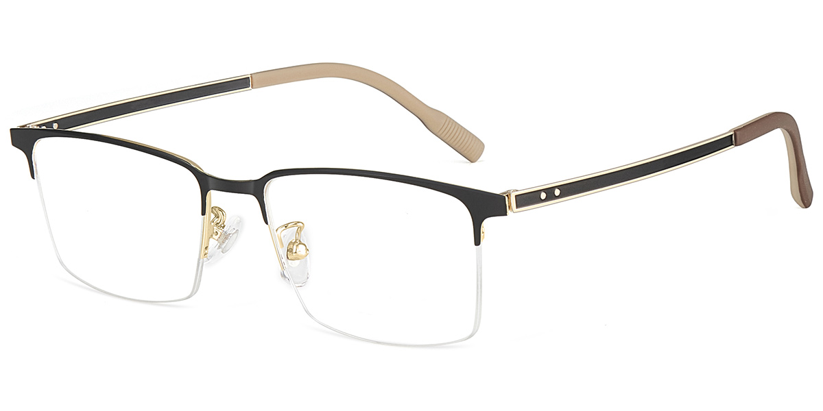 Rectangle Reading Glasses black-gold