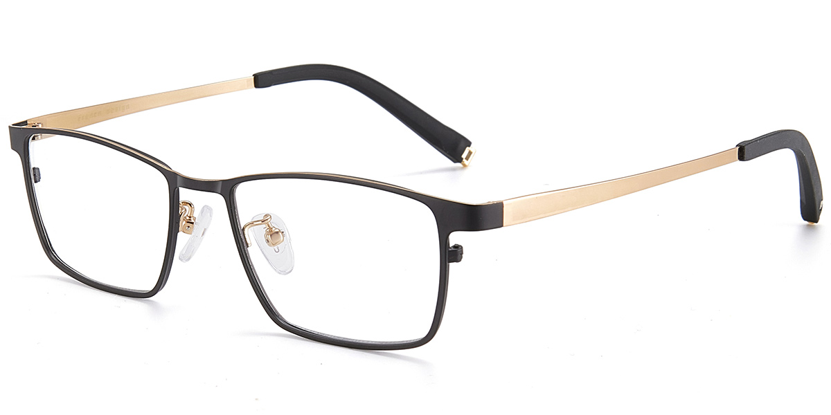 Rectangle Reading Glasses black-gold