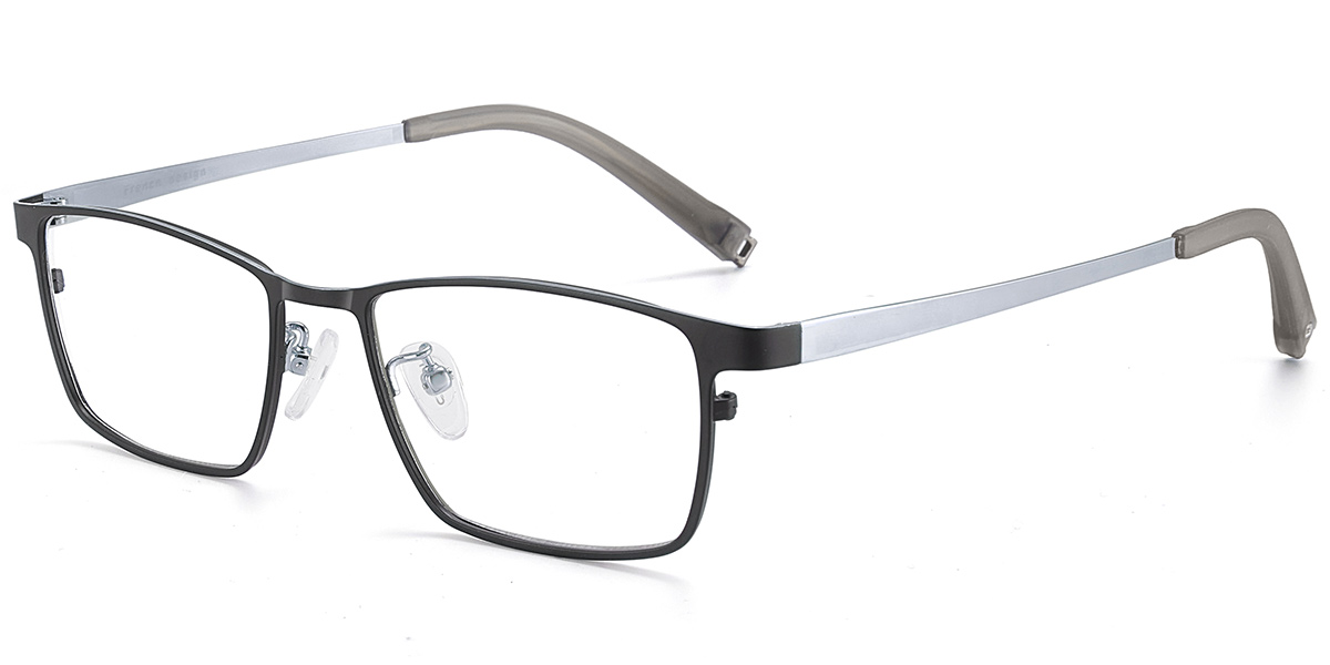 Rectangle Reading Glasses black-silver