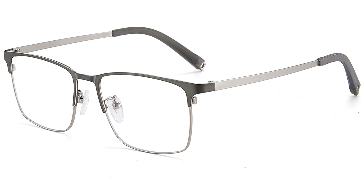 Rectangle Reading Glasses gun_metal-grey