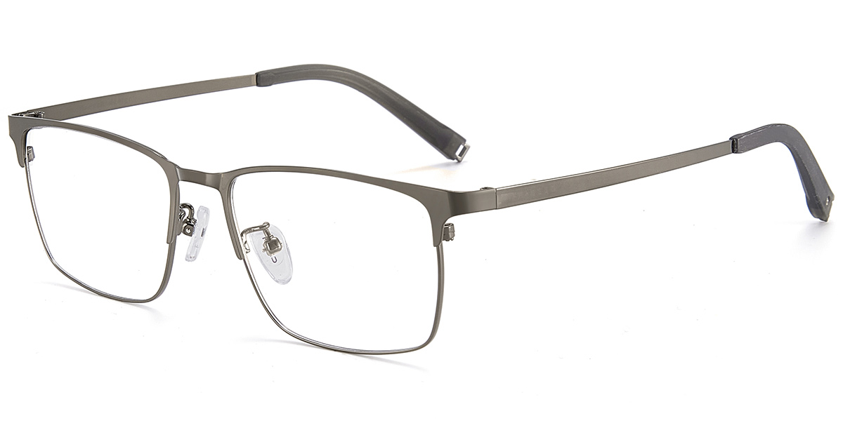 Rectangle Reading Glasses gun_metal