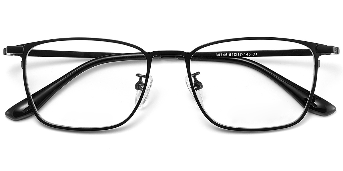 Acetate Rectangle Reading Glasses black
