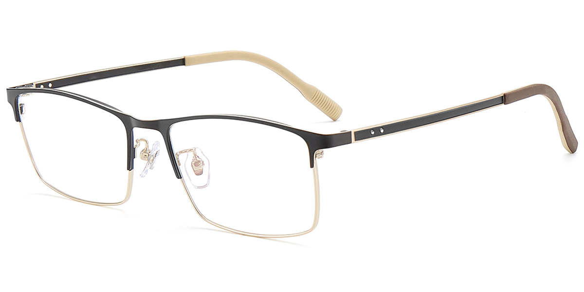 Rectangle Reading Glasses black-gold