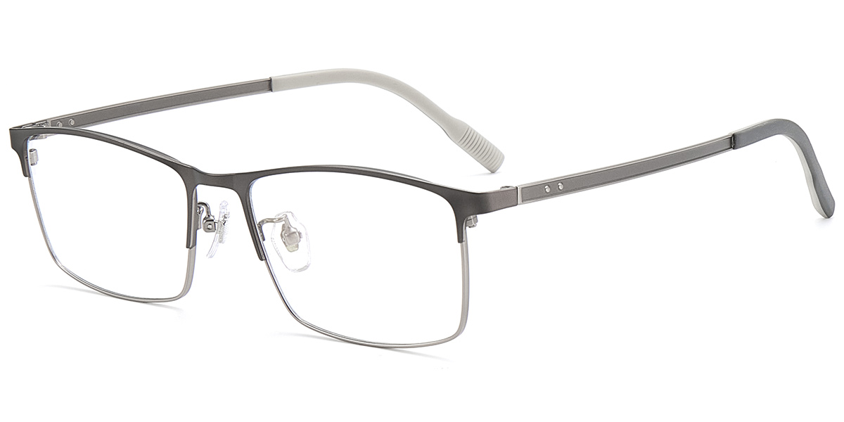 Rectangle Reading Glasses gun_metal