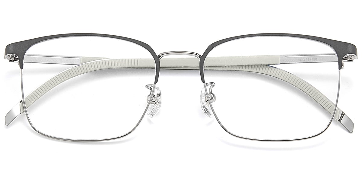Square Reading Glasses gun_metal-grey