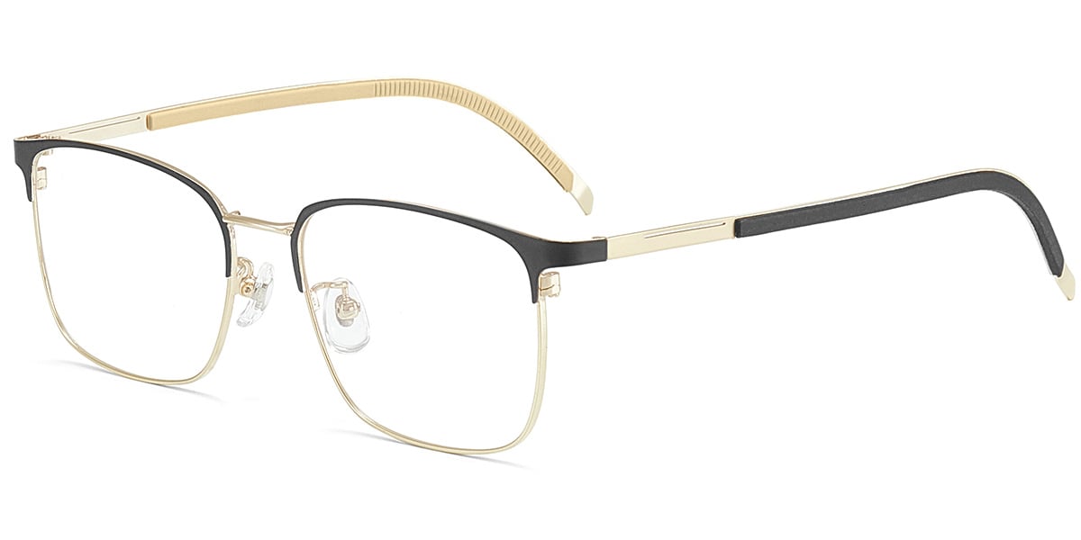 Square Reading Glasses black-gold