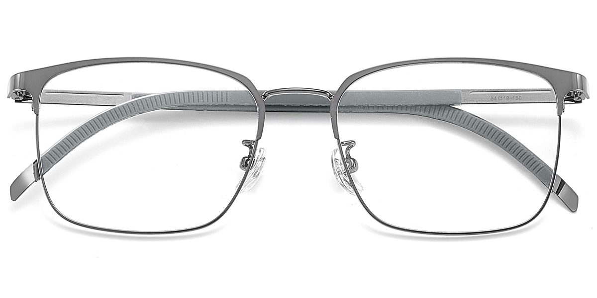 Square Reading Glasses gun_metal