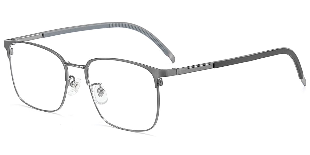 Square Reading Glasses gun_metal