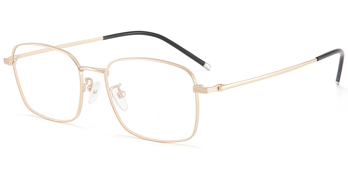 Acetate Rectangle Reading Glasses rose_gold