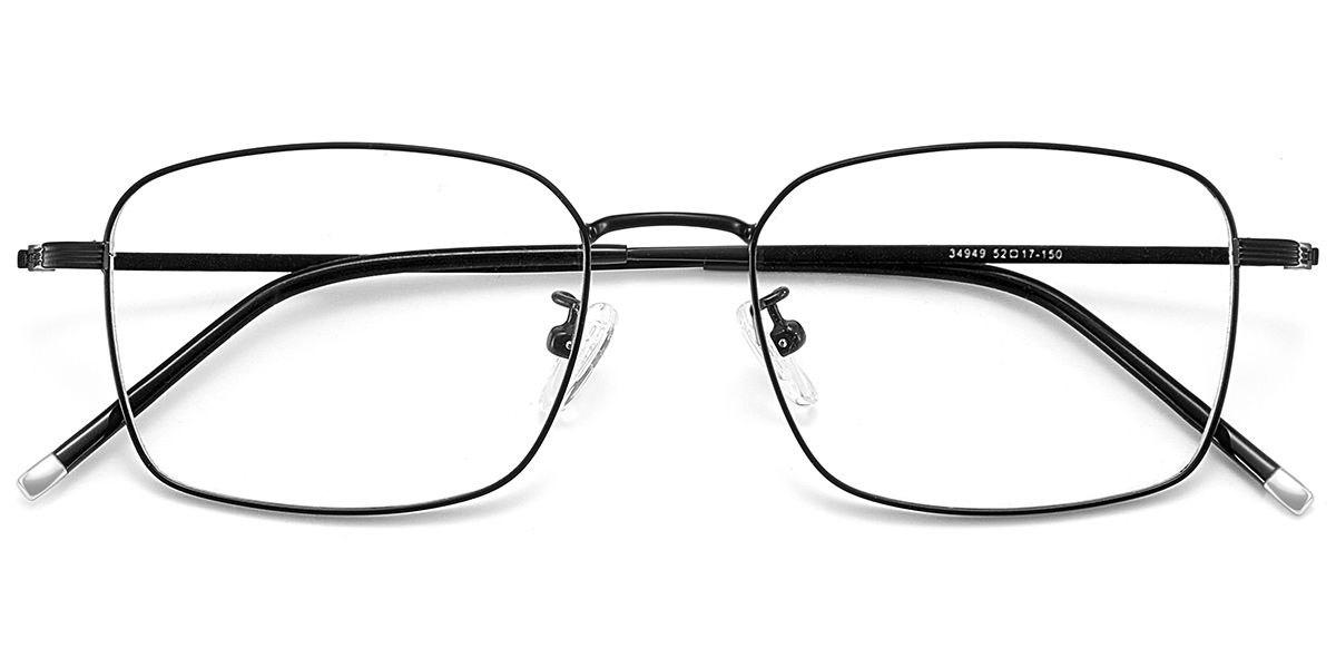 Acetate Rectangle Reading Glasses black