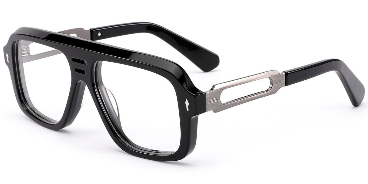 Acetate Square Reading Glasses black